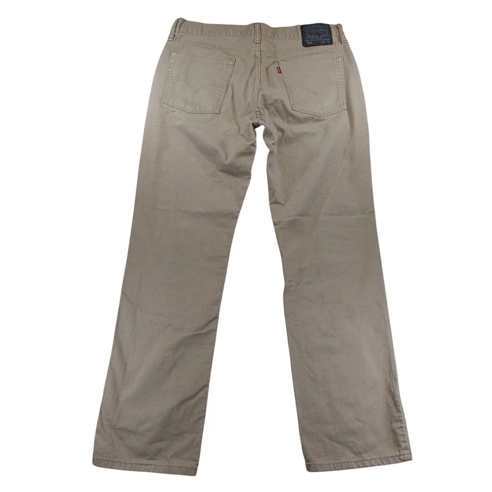 Levis‎ 514 Straight Fit Khaki Tan Twill Pants Mens 36x32 Casual Cotton